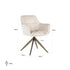 Alia White Chenille Swivel Chair